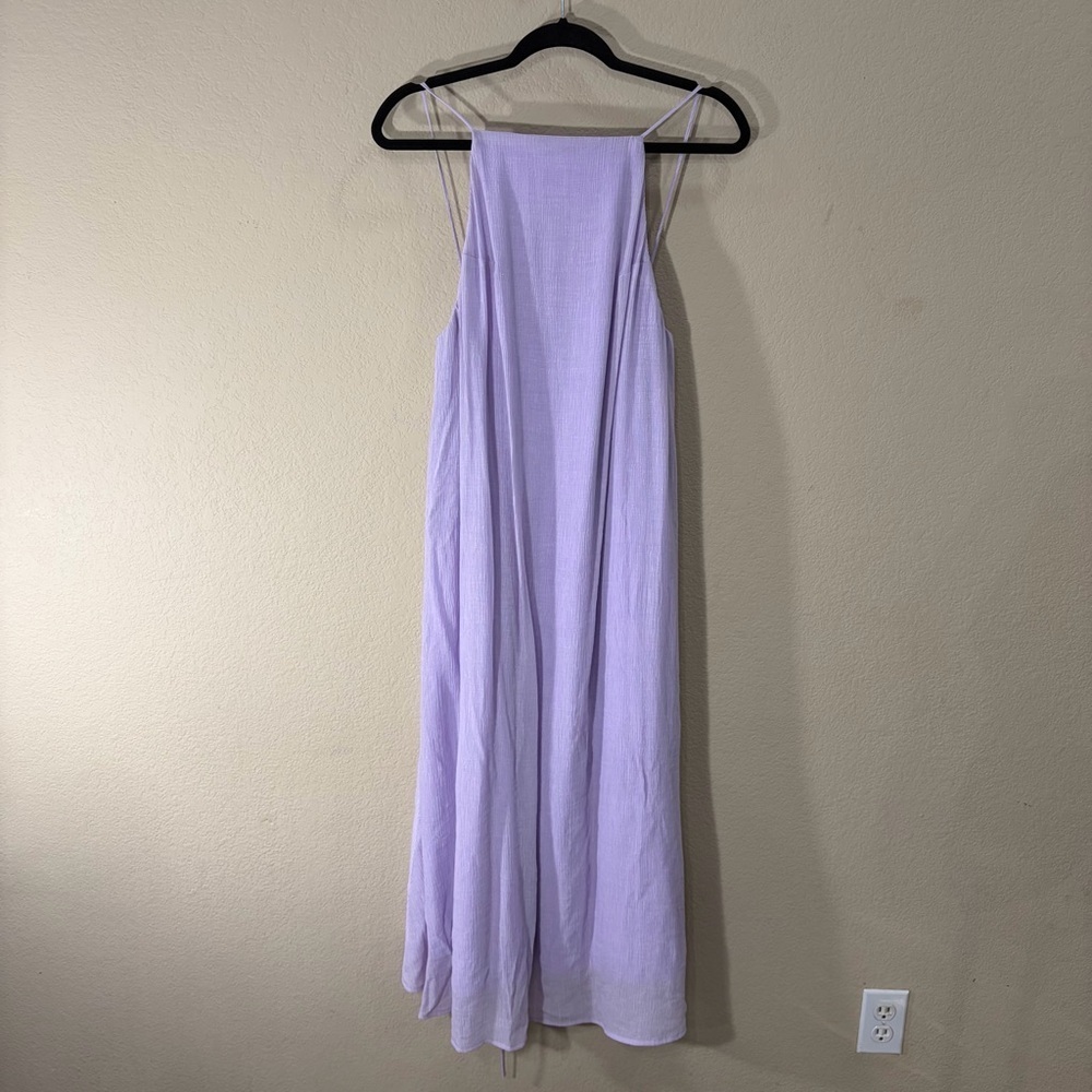 CHOUCHOU Lilac Flowing Halter Neck Maxi Dress PtP 18” Beach Vacay Wedding Party